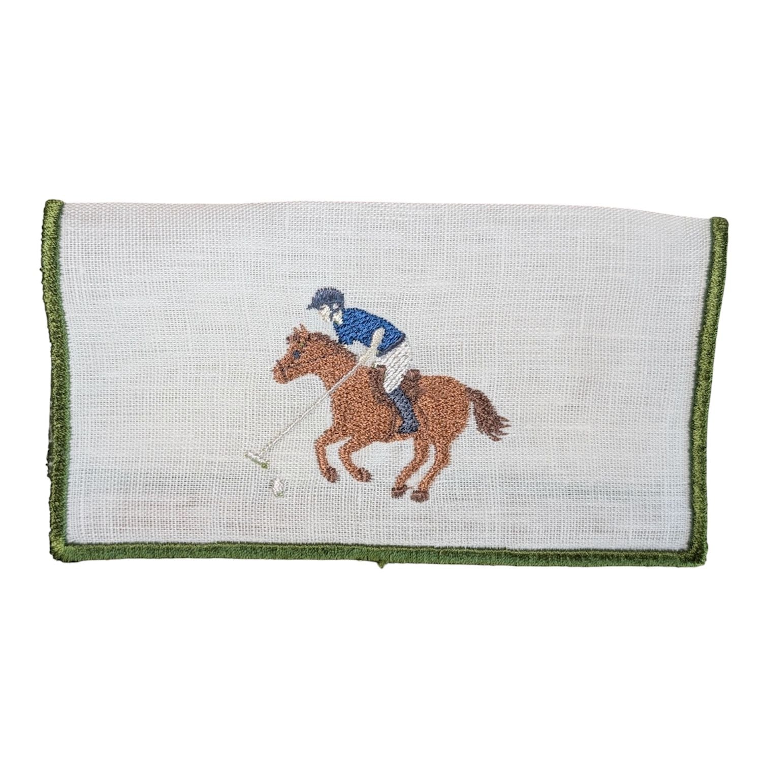 POLO - Polo and Horses Embroidery Cocktail Napkin Set (set of 6)