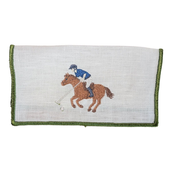 POLO - Polo and Horses Embroidery Cocktail Napkin Set (set of 6)