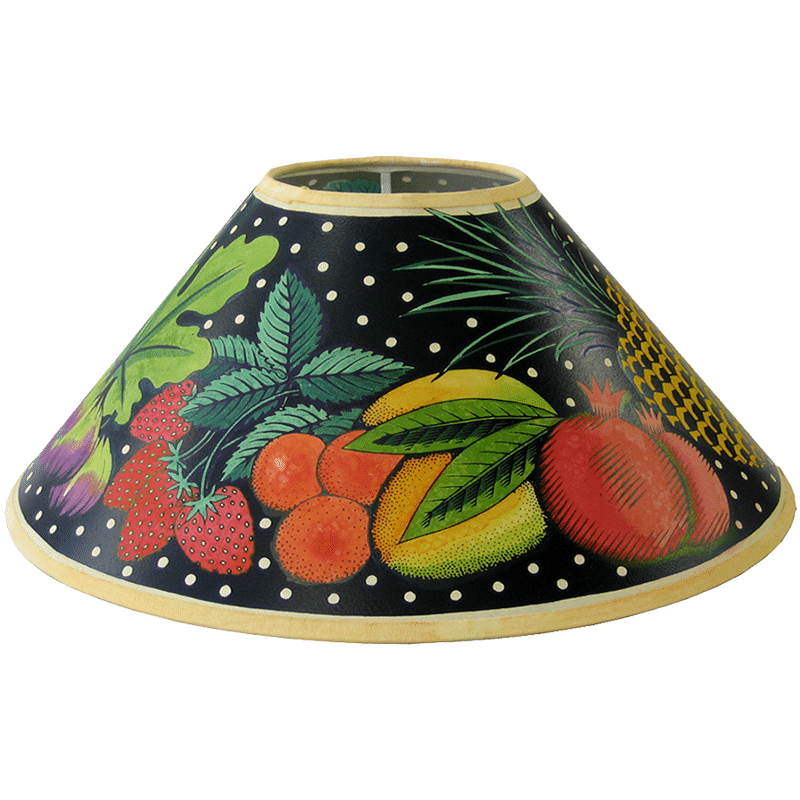 Tropical Fruit Hand Painted 14" Lampshade