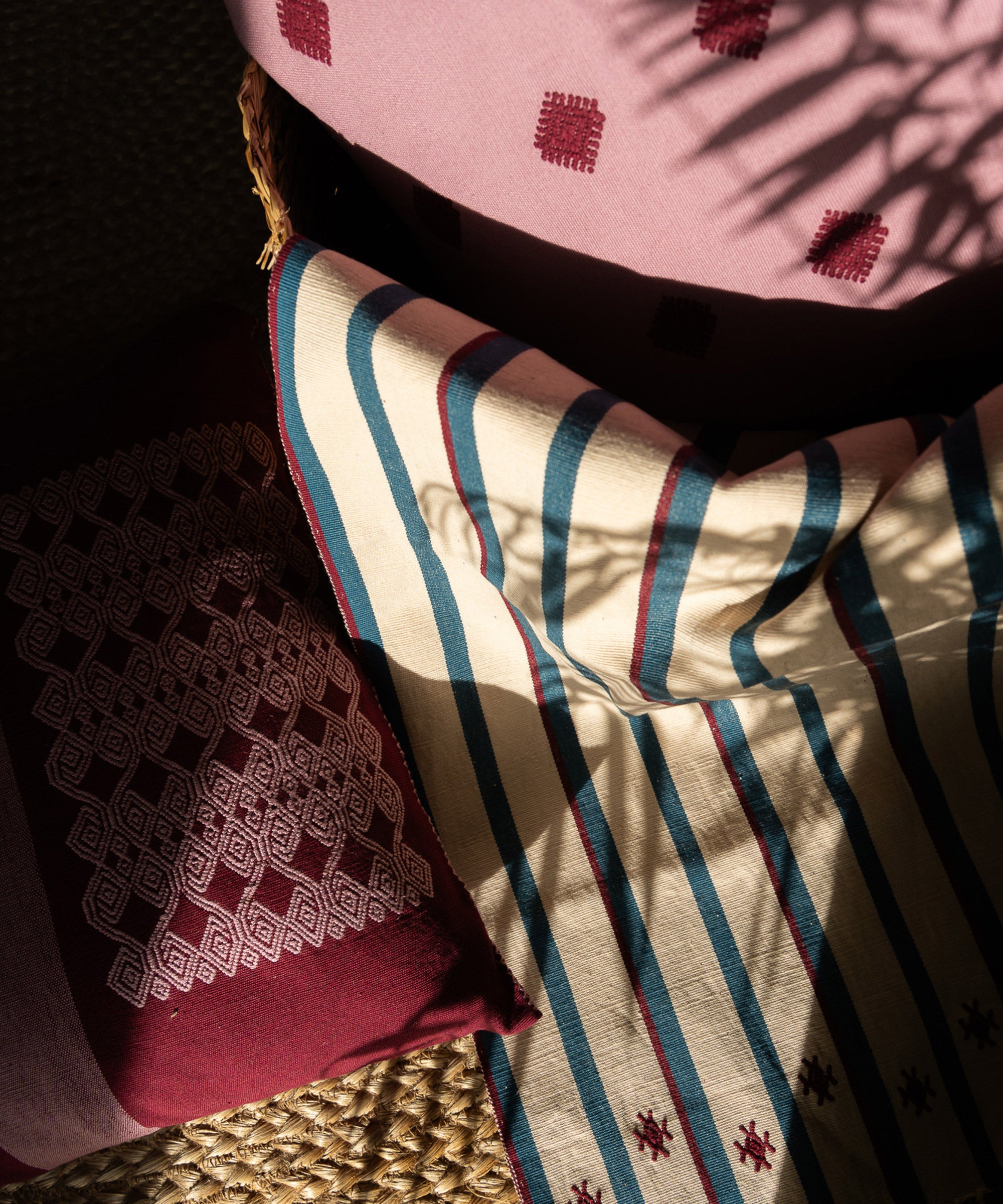 The Path of the Sun Handwoven Cushion Cover