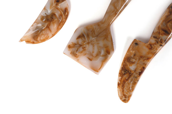 Resin Cheese Knife, Brown (Set of 3)