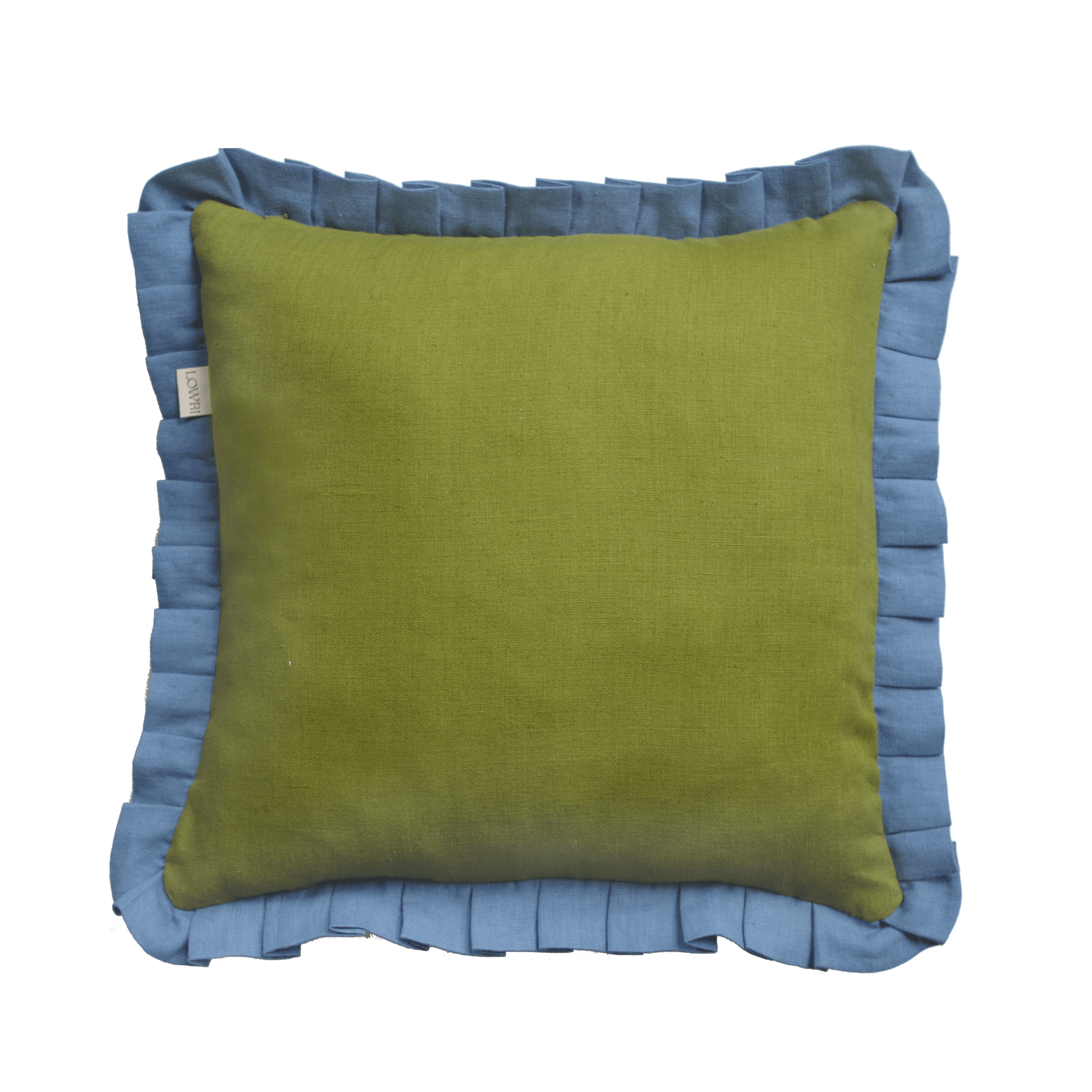 Printed Little Check Frill Cushion