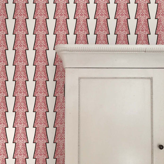 Spot and Arrow Wallpaper - Red