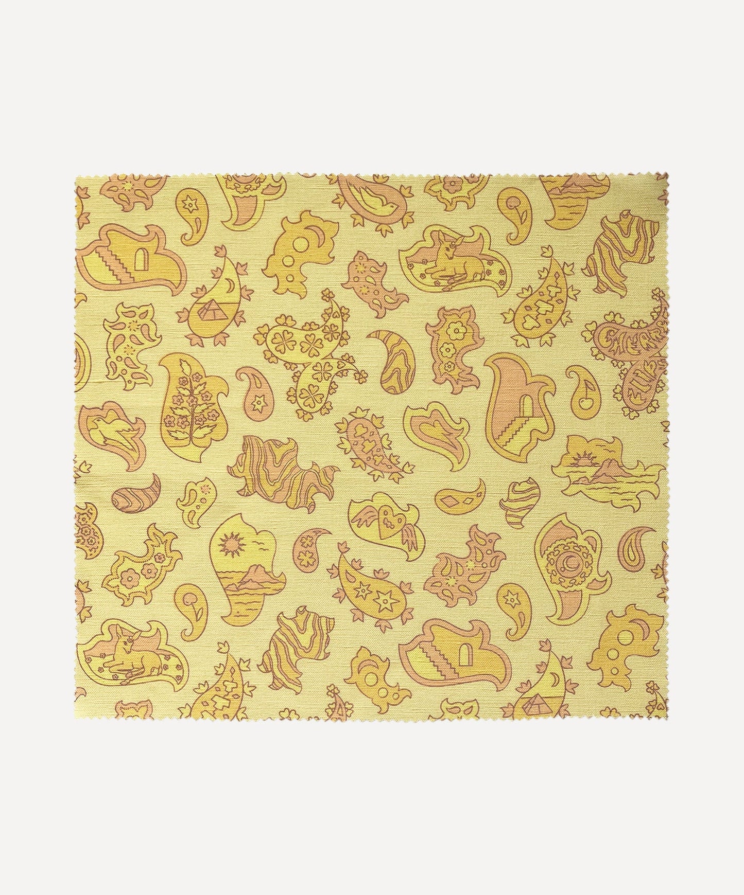 Interiors Fabric- Signature Paisley in Soft Yellow/ Peach
