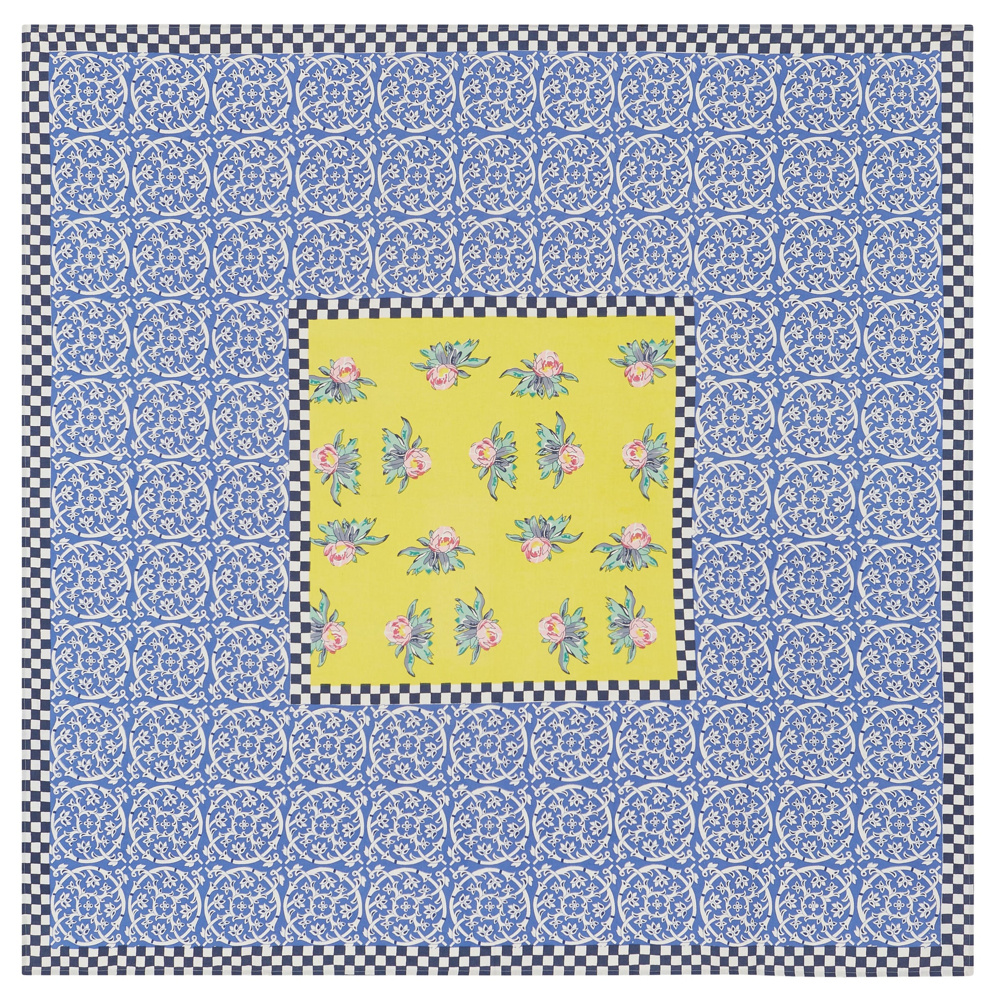 Cotton Cloth 180x180cm tiles yellow