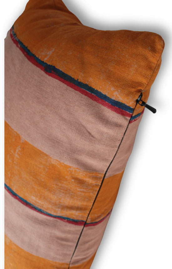 Oaxaca Terracotta Striped Cushion