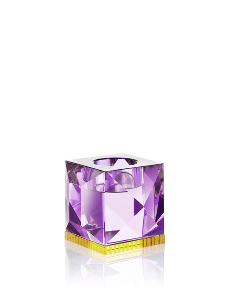 Ophelia T-Light Holder Purple & Yellow