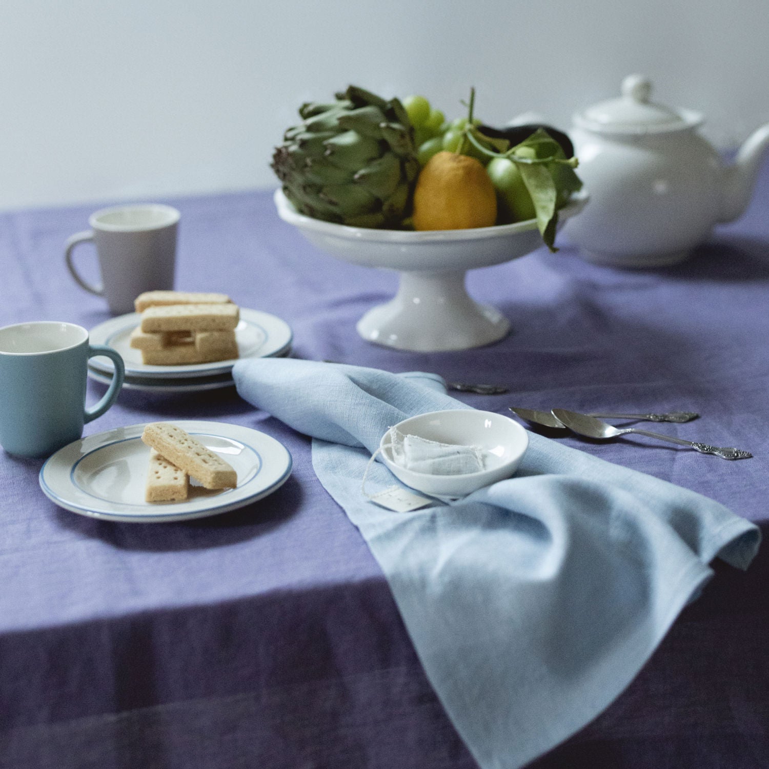 Violet Linen Tablecloth