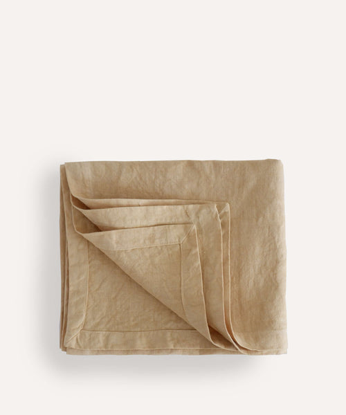 Linen Throw in Butter Yellow