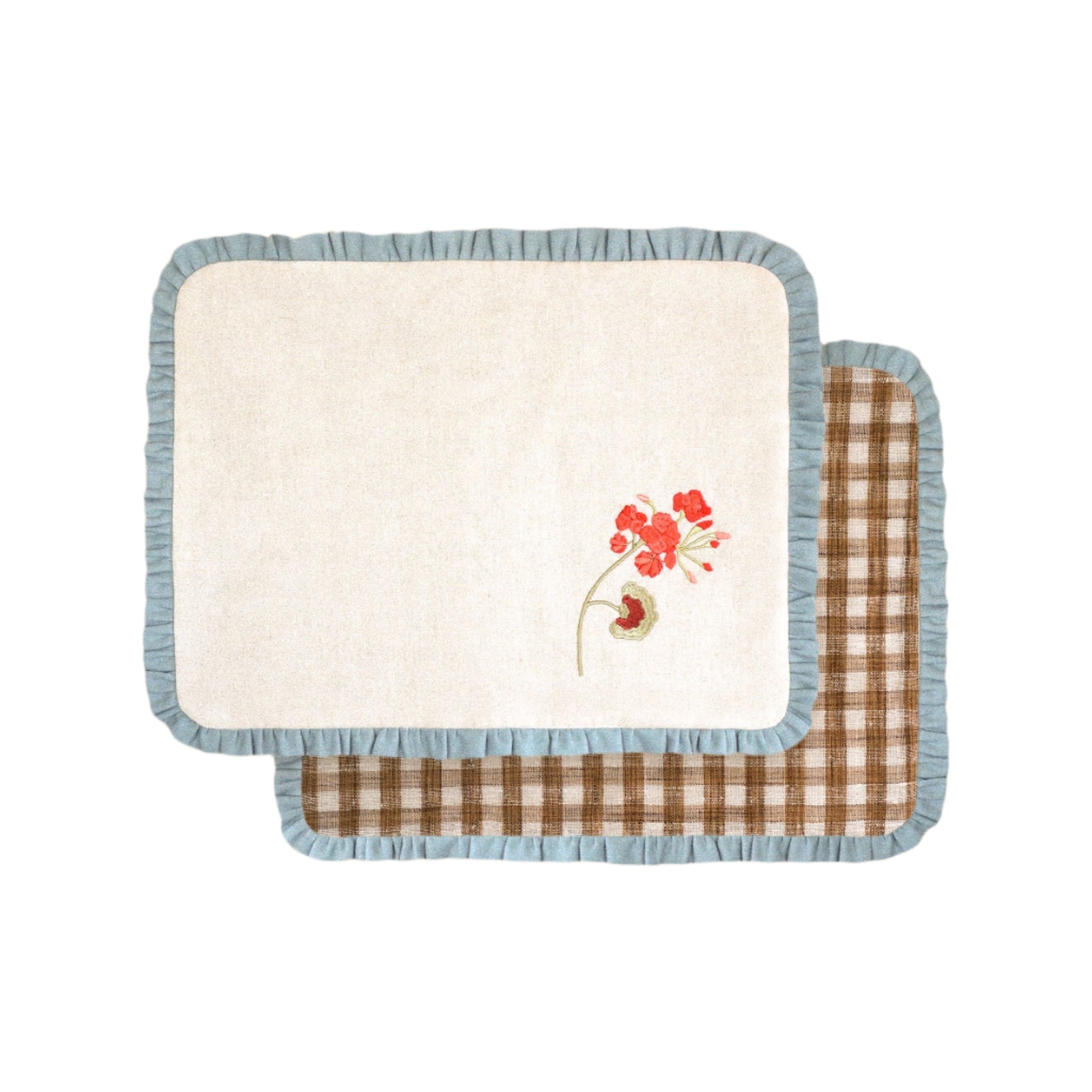 Geranium and Gingham Placemat