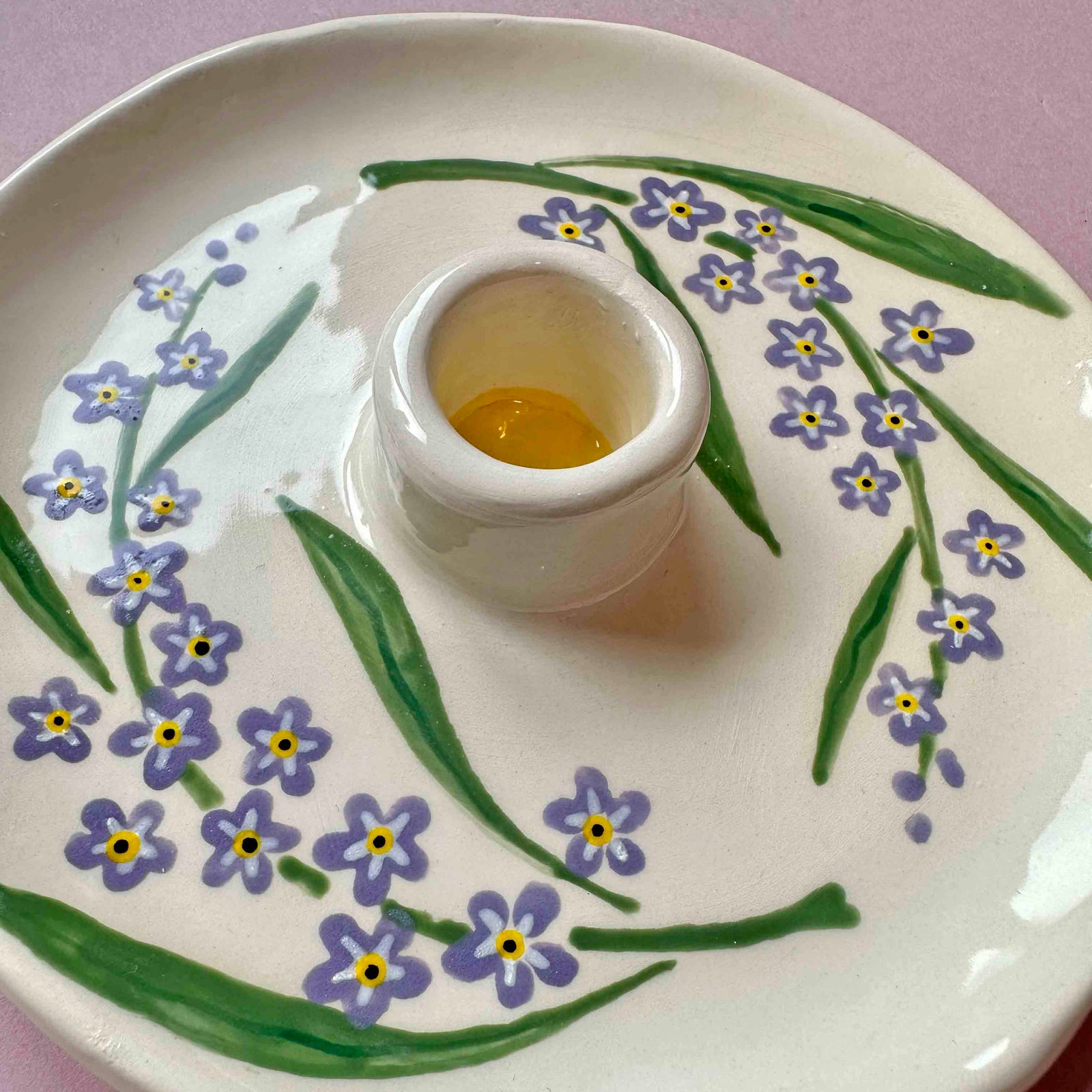 Forget-Me-Not Candle Stick Holder