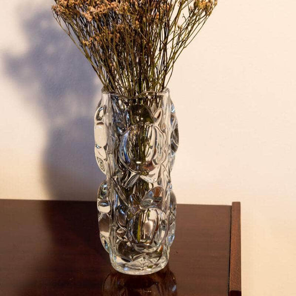 Rare Vintage Czech Glass Vase, Frantisek Peceny for Hermanova Hut