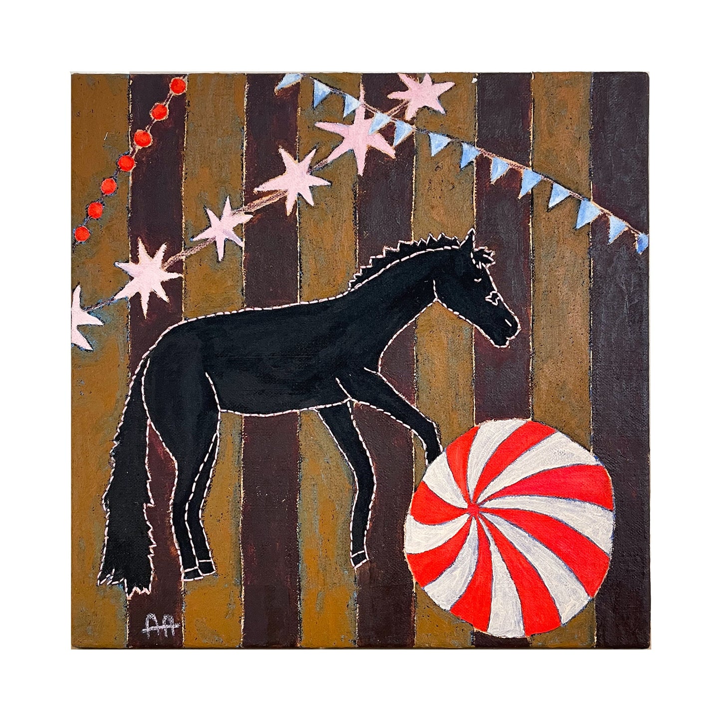 Striped Horse Two, Original Painting