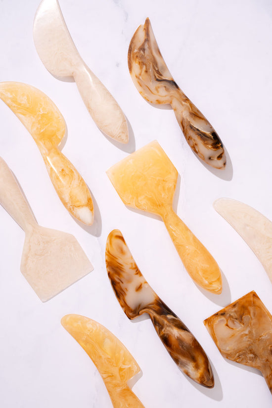 Resin Cheese Knife Vanilla  (Set of 3)
