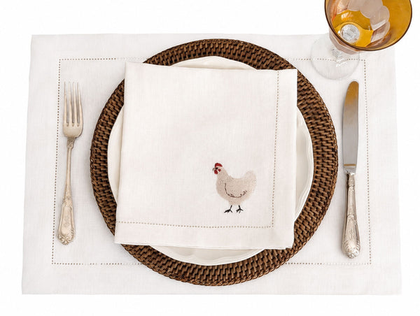 Farm - Farm Animals Embroidery Table Napkin (Set of 6)