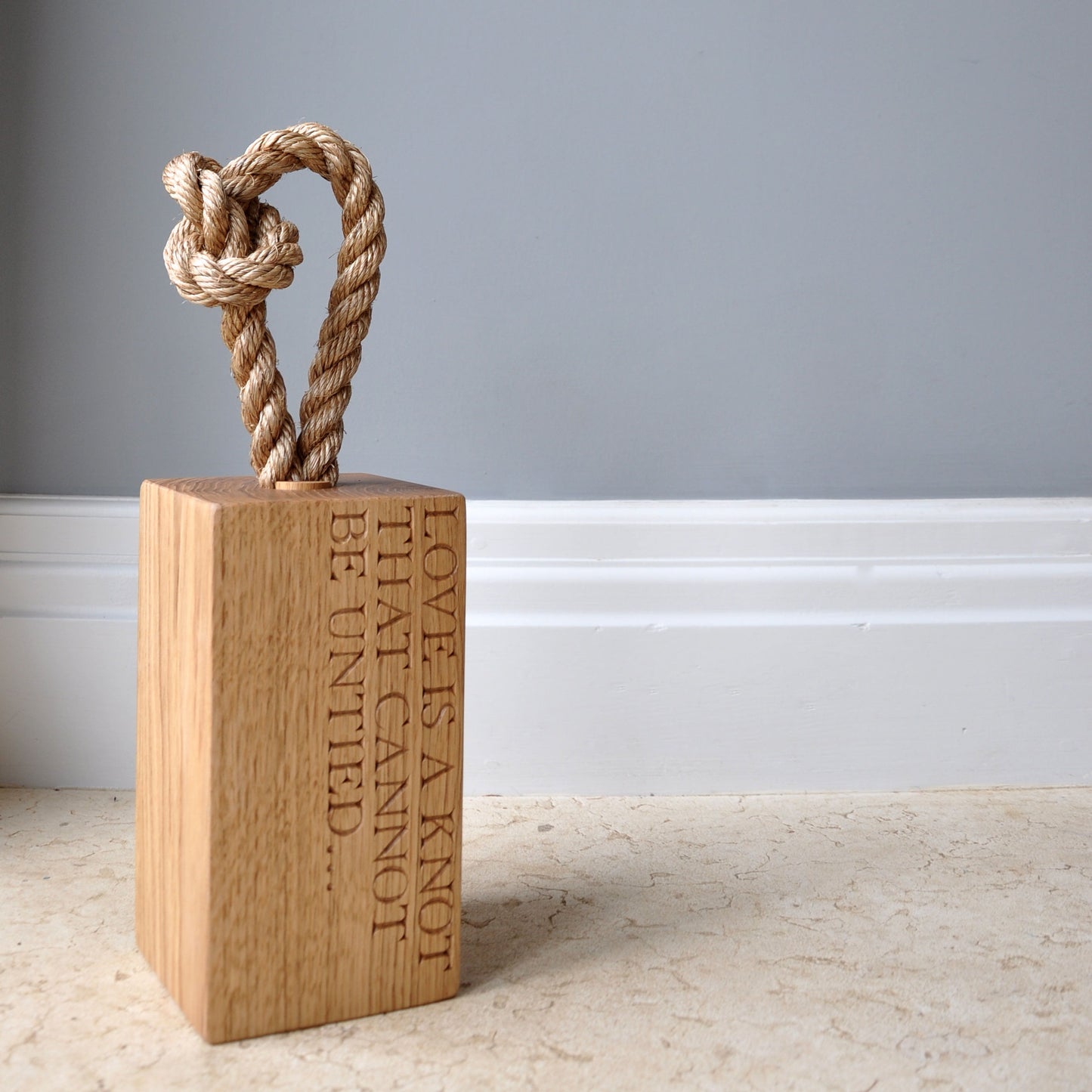 Oak Love Knot Doorstop