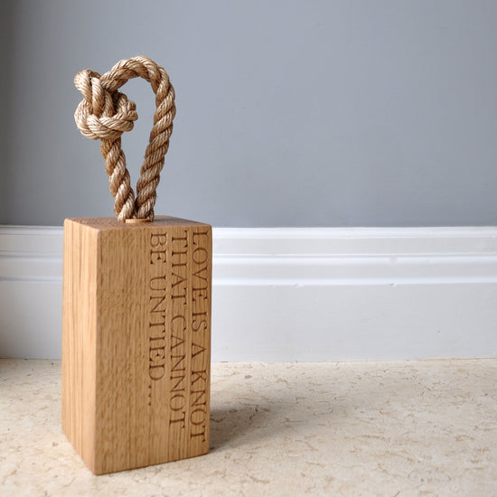Oak Love Knot Doorstop