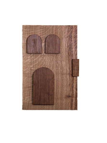 Brown Oak Key Cabinet