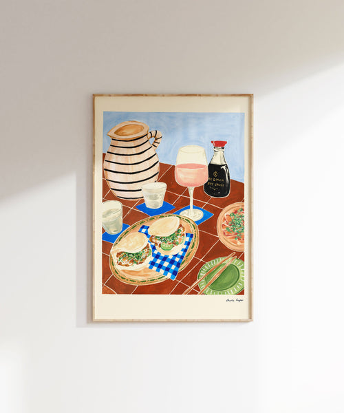 Bao and a Rosé' Print
