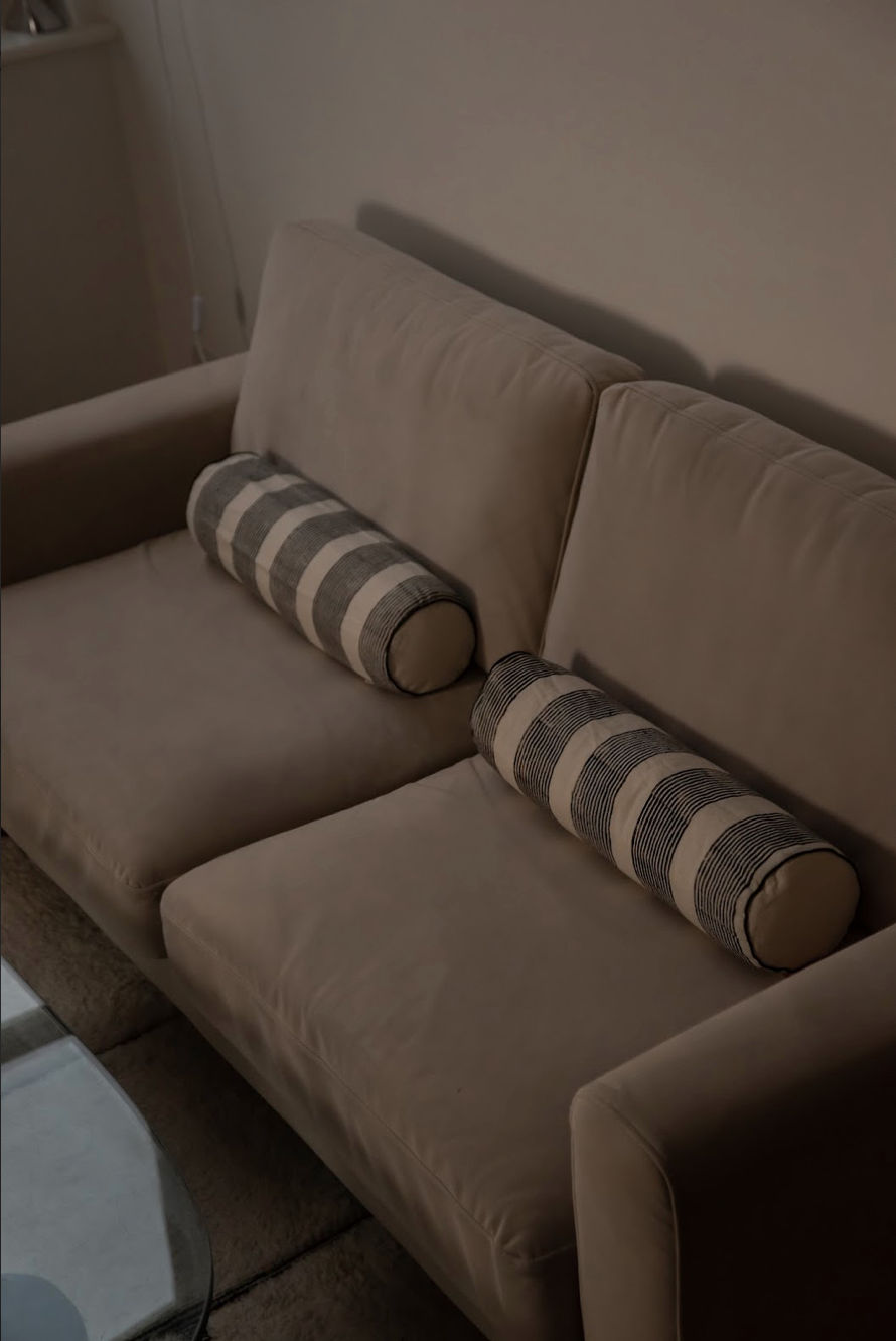 Casablanca Black & White Bolster Cushion