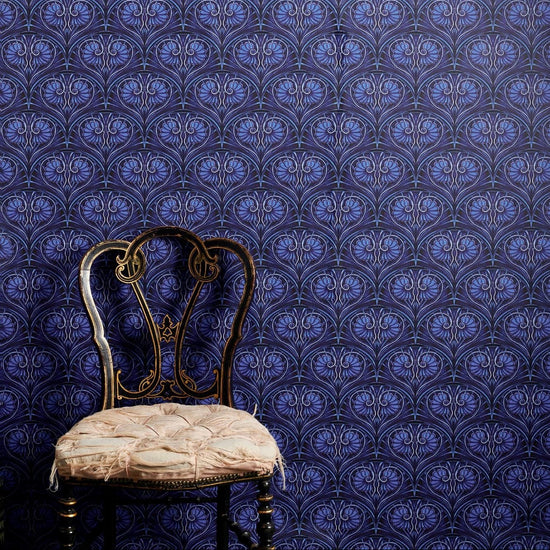 Loulou Electric Blue Wallpaper