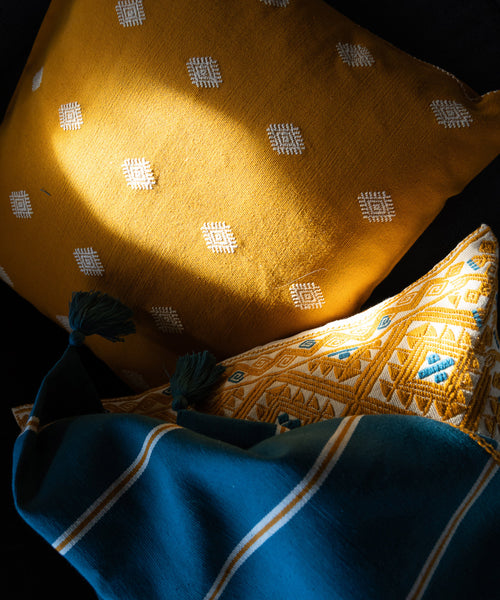 The Path of the Sun Handwoven Cushion Cover