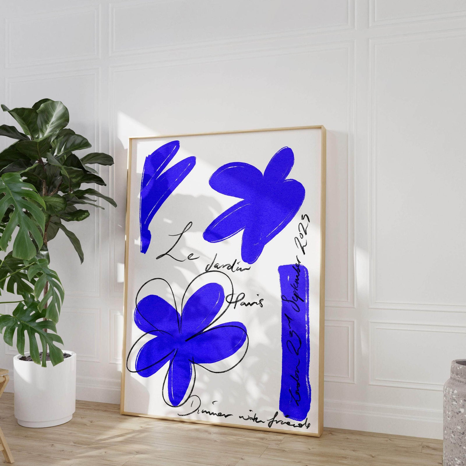 Le Jardin Blue Art Print