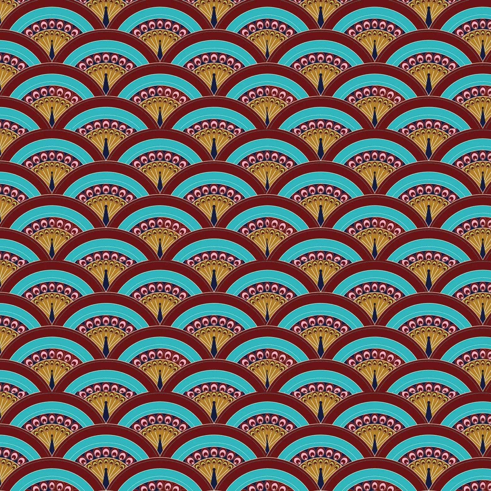Matthew Williamson Cotton Tablecloth Peacock Feather- Style 02