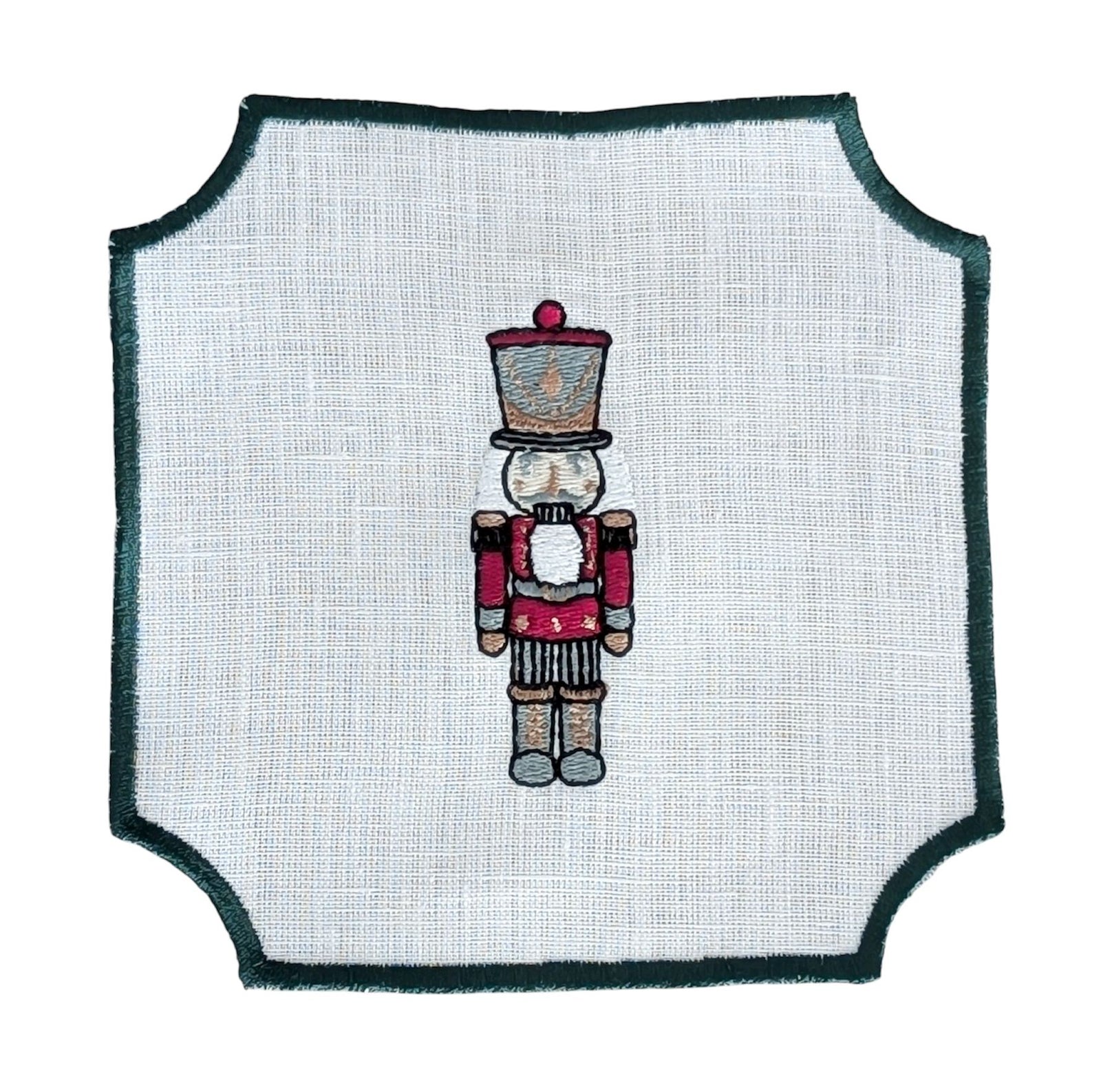 NUTCRACKER - Christmas Embroidery Cocktail Napkin Set (set of 6)
