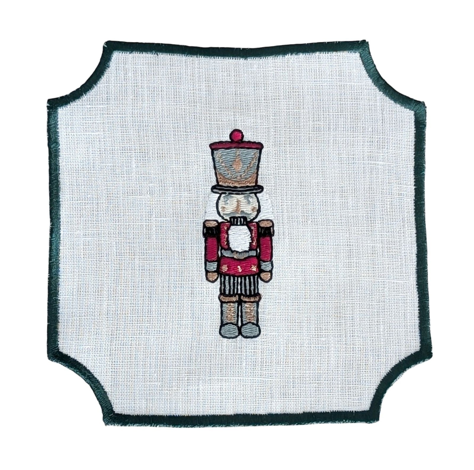 NUTCRACKER - Christmas Embroidery Cocktail Napkin Set (set of 6)
