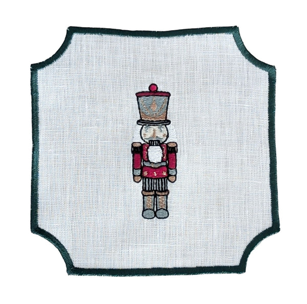 NUTCRACKER - Christmas Embroidery Cocktail Napkin Set (set of 6)