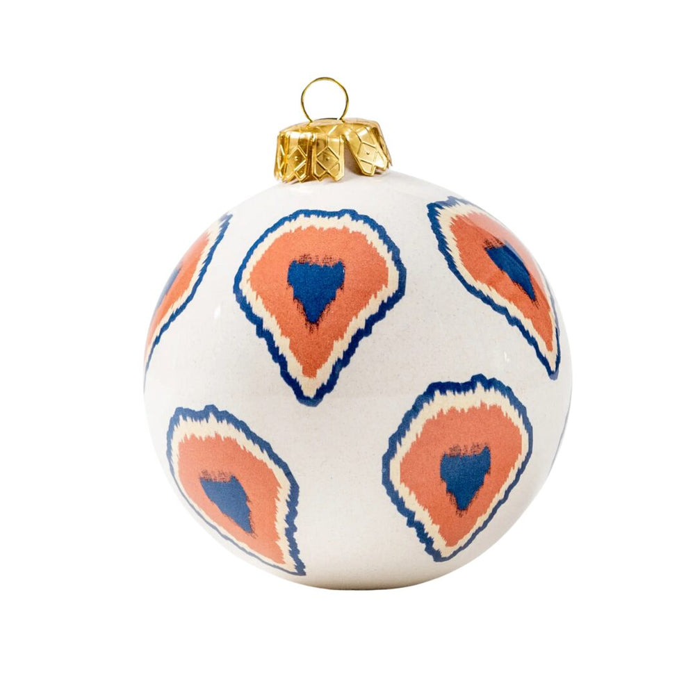 Ceramic Christmas Bauble Made in Italy - Ikat