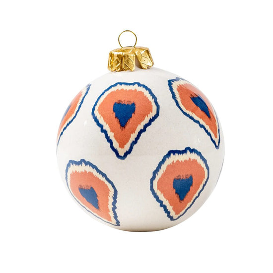 Ceramic Christmas Bauble Made in Italy - Ikat