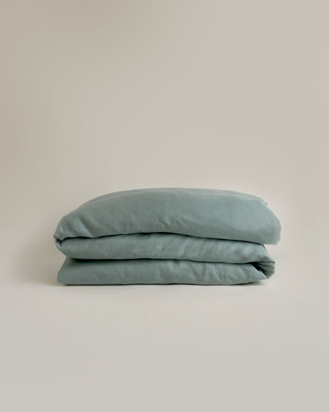 Hemp Duvet Cover Dusty Blue