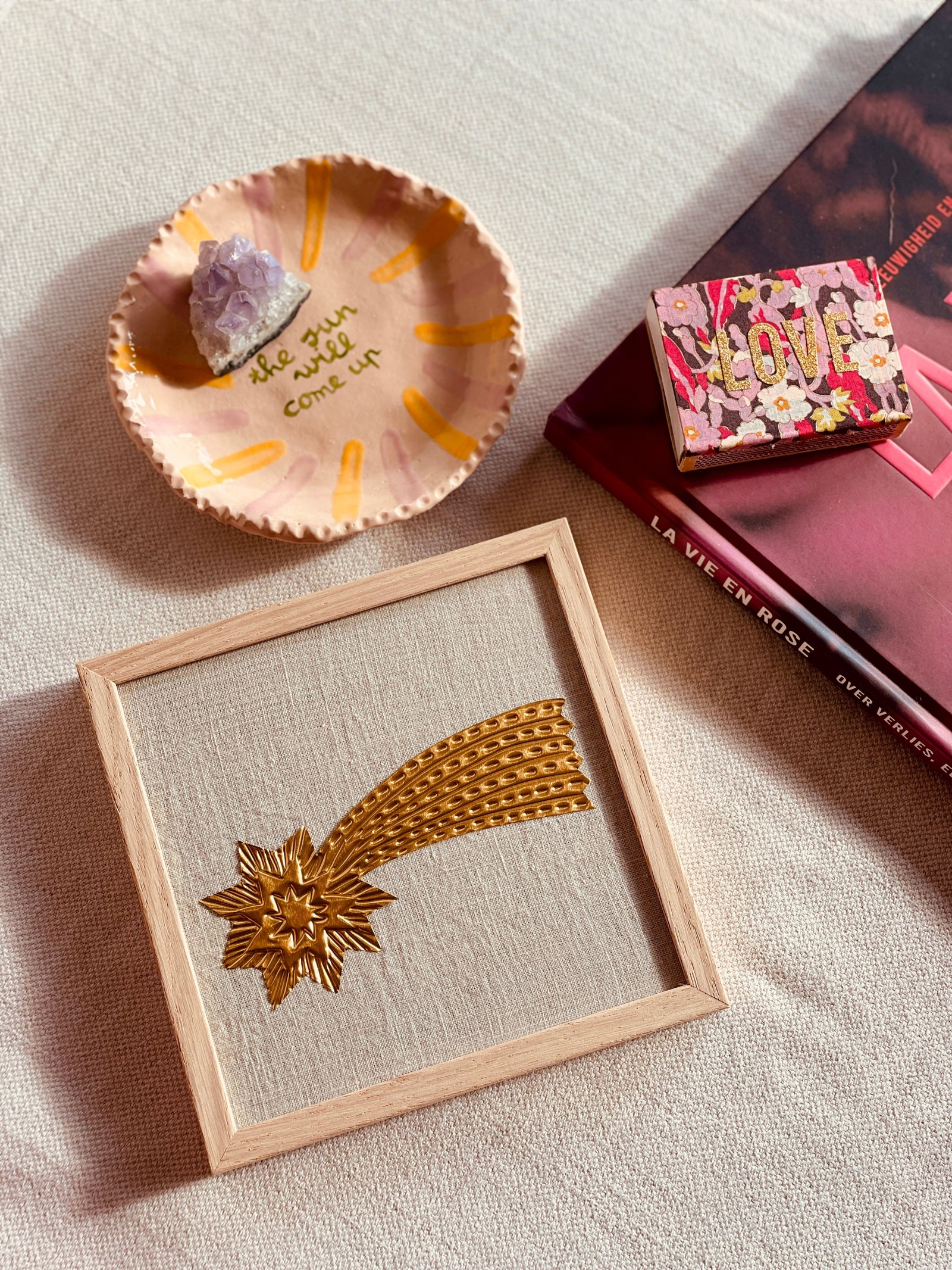 Gold Foil Art Piece - Shooting Star