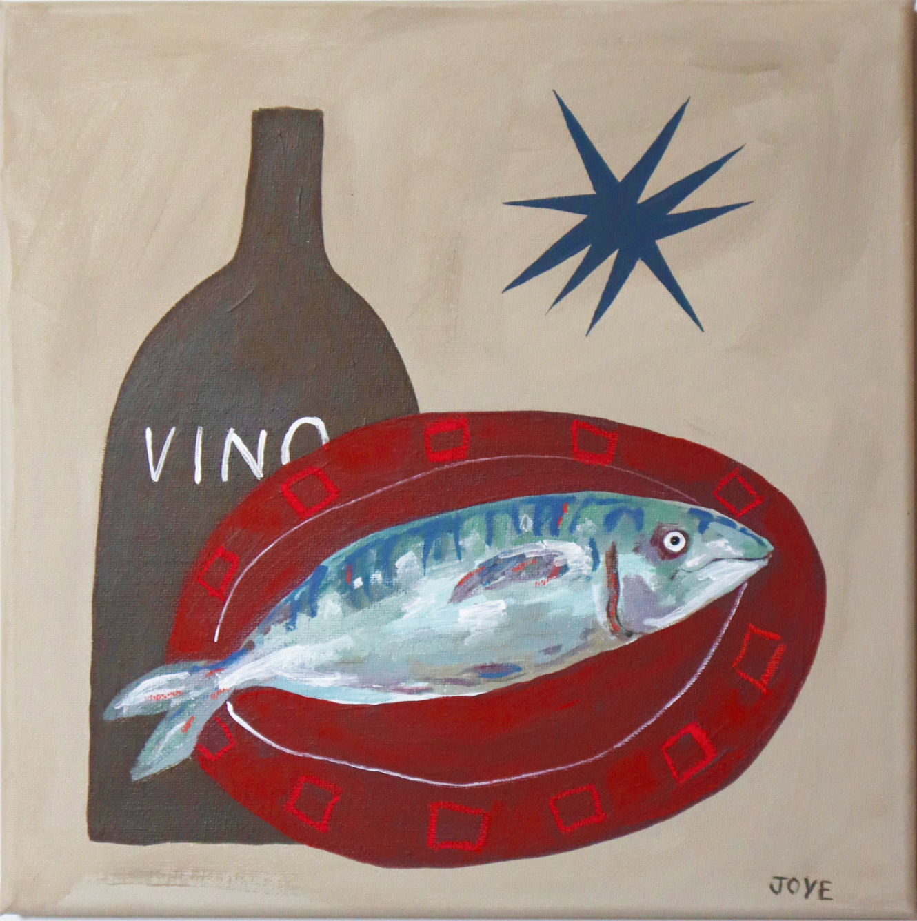 Fish Supper Original Canvas