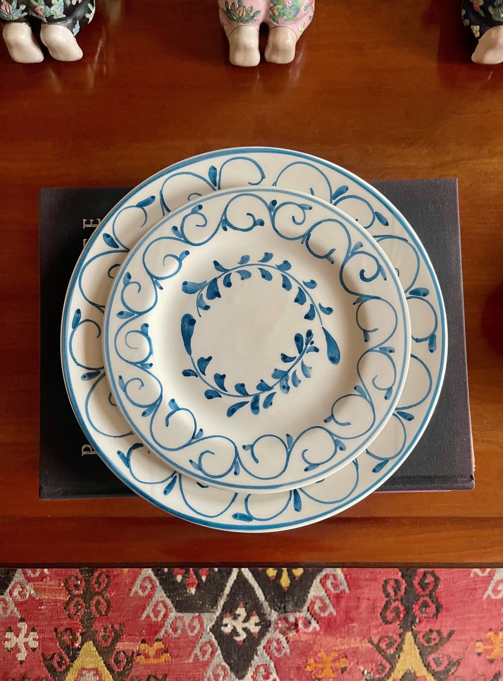 Ceramic Blue Sea Plate Set