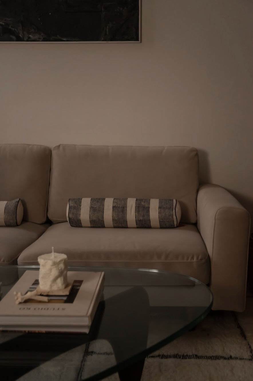 Casablanca Black & White Bolster Cushion