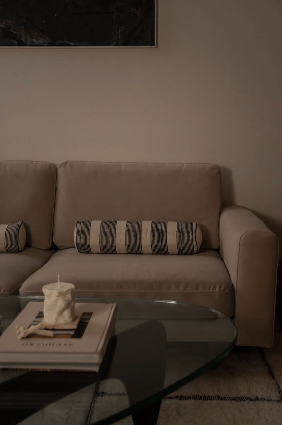 Casablanca Black & White Bolster Cushion