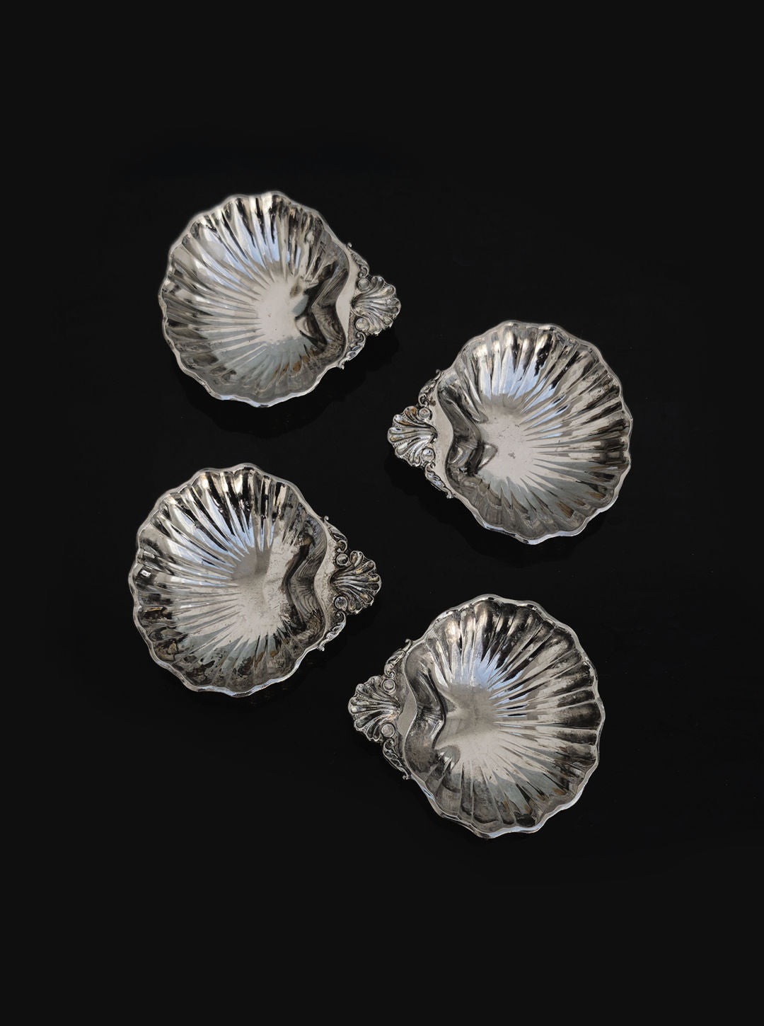Set of Four Small Shell Dishes