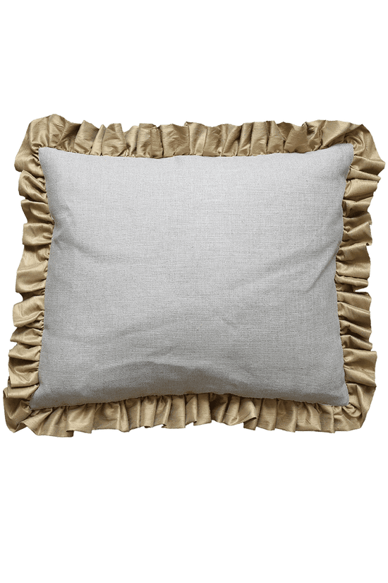 Ruffle Silk Cushion Gold