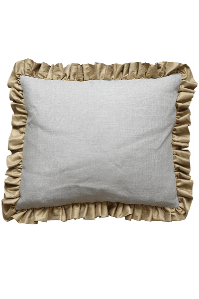 Ruffle Silk Cushion Gold