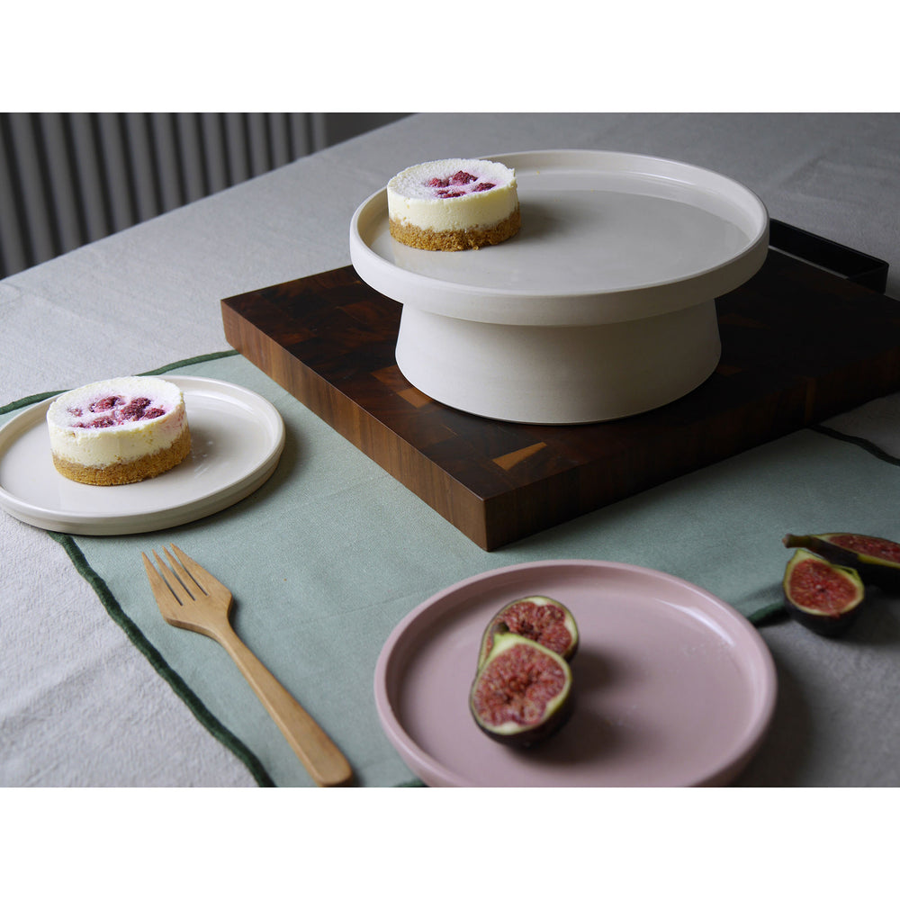 Large Ceramic Cake Stand, Chalk