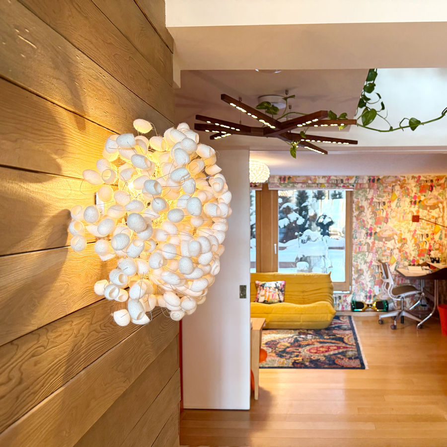 Chrysalis Wall by Ango – Silk Cocoon Handcrafted Wall Light