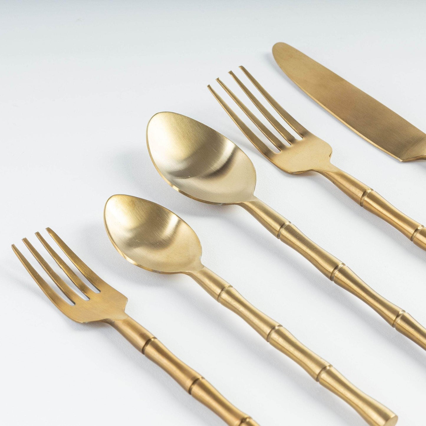 Gold Bamboo Cutlery Set