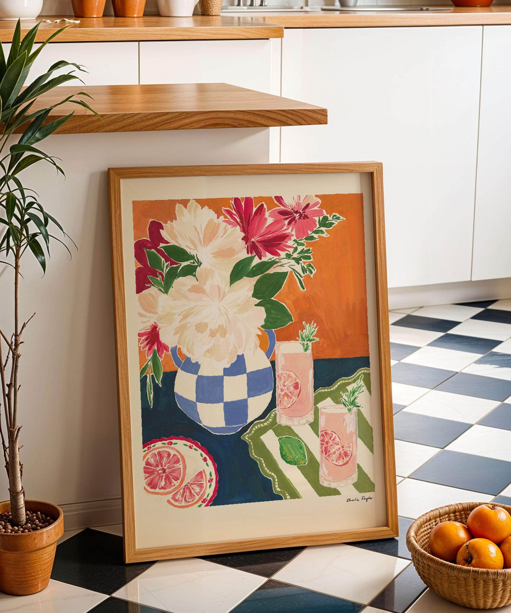 Peonies and Palomas' Print