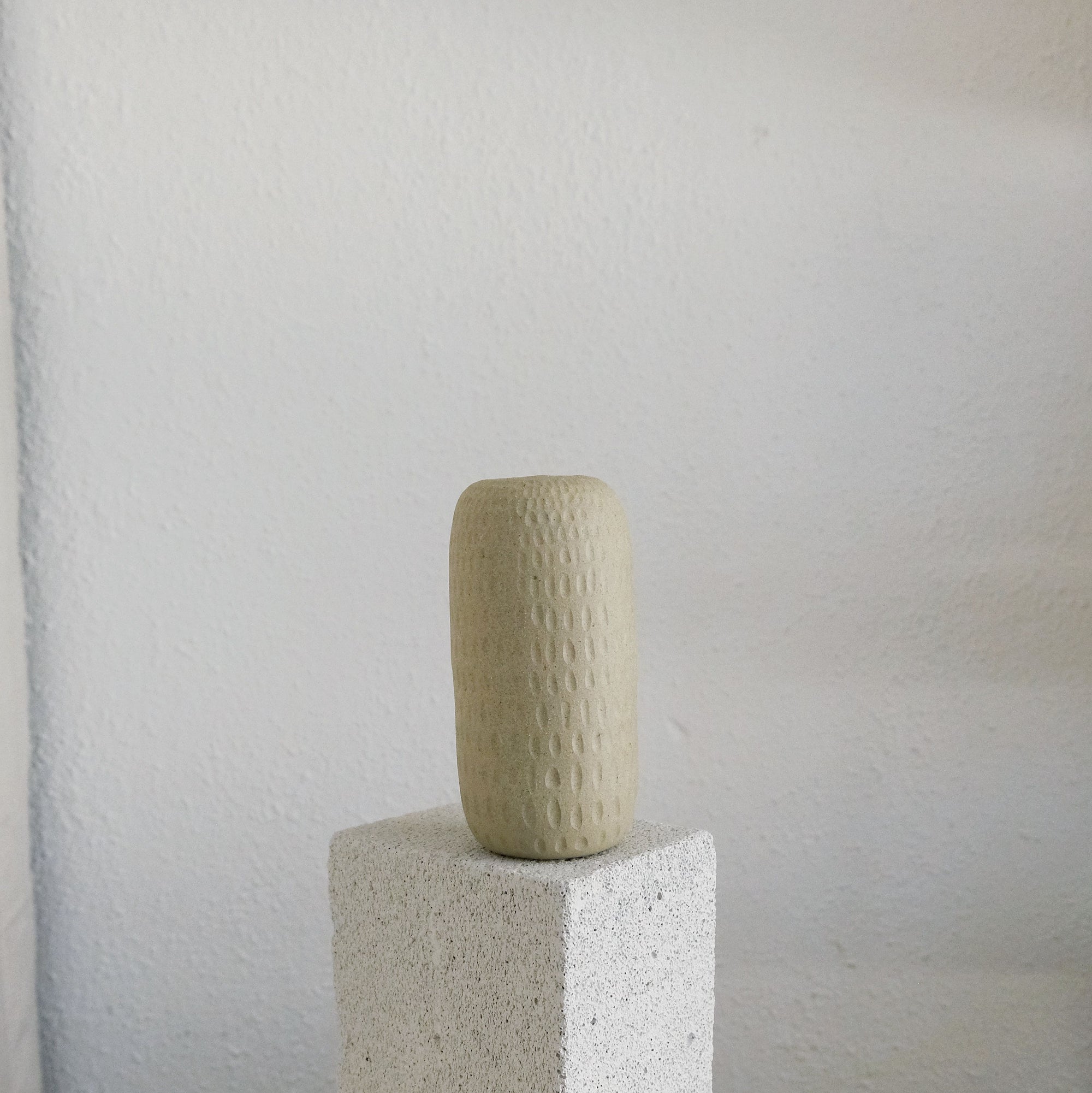 Murray - Ceramic Vase - Natural Carved