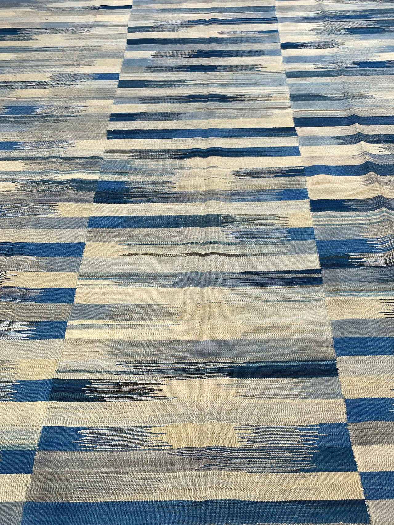 Blue Waves Kilim Rug
