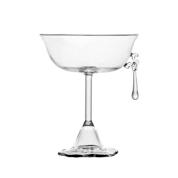Sospesa Hand-Blown Coupe with Charm