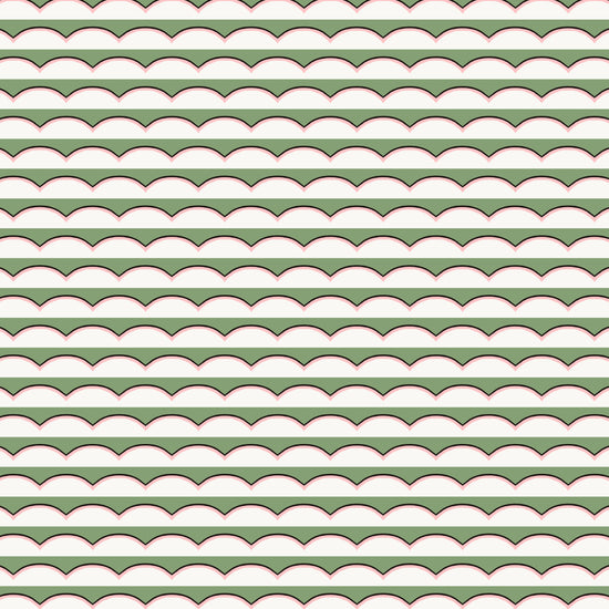 Scallops Wallpaper - Green